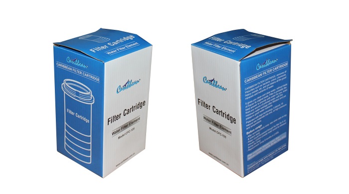 In hộp carton 3 lớp – Hộp carton đựng lõi lọc nước in offset