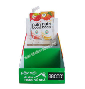 Kệ giấy trưng bày sữa Nutri boost