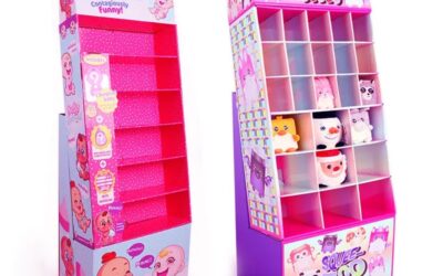 Kệ giấy trưng bày đồ chơi trẻ em cho các cửa hàng, gian hàng siêu thị